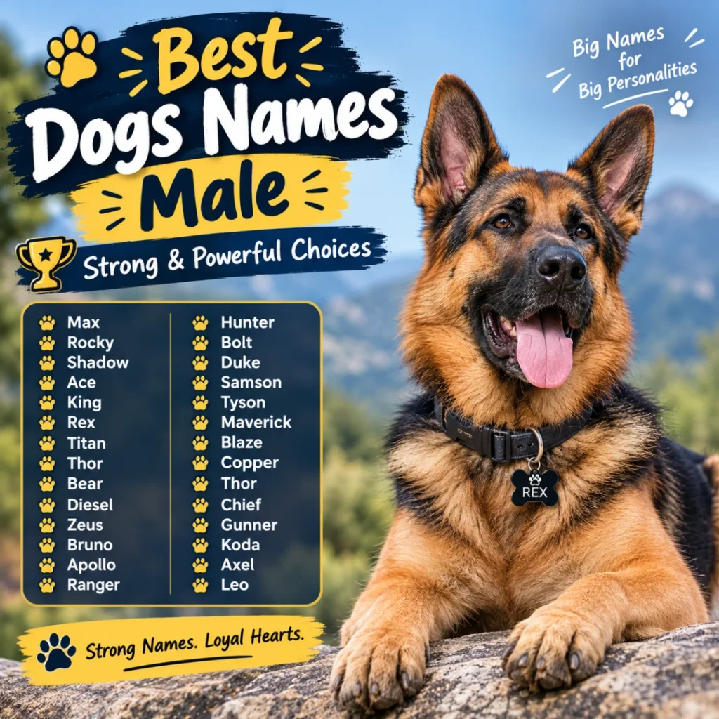 Best Dogs Names Male Strong & Powerful Choices