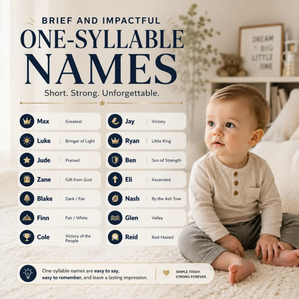Brief and Impactful One-Syllable Names