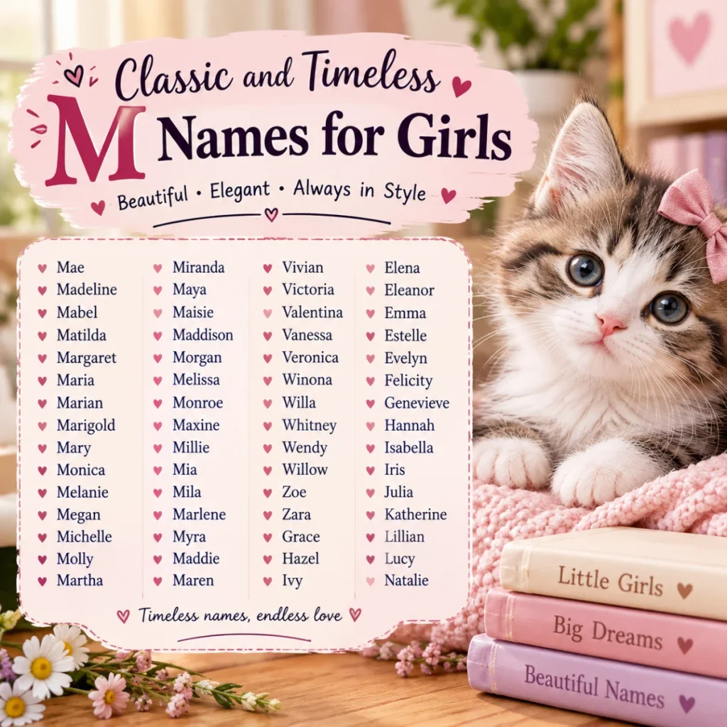 Classic and Timeless M Names for Girls