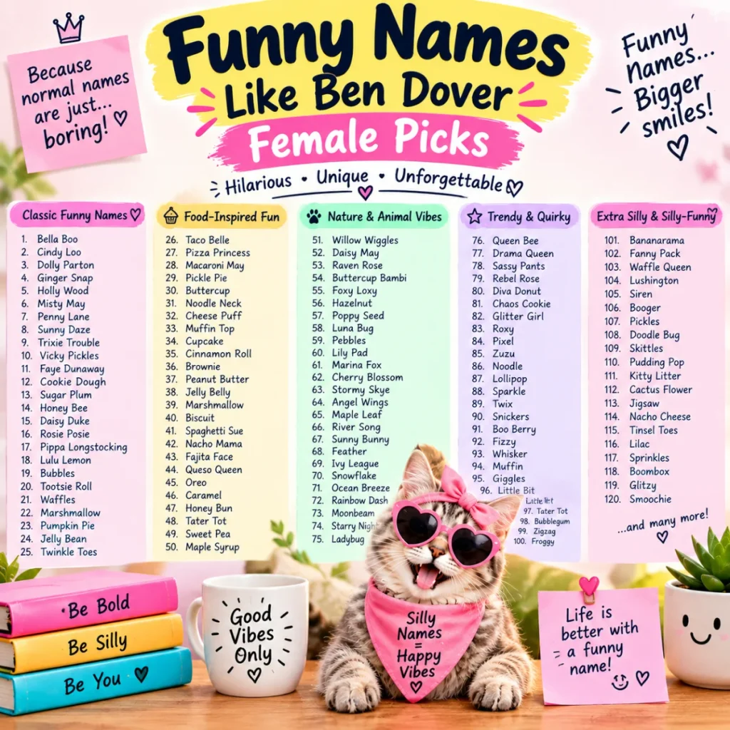 Funny Names Like Ben Dover Female Picks