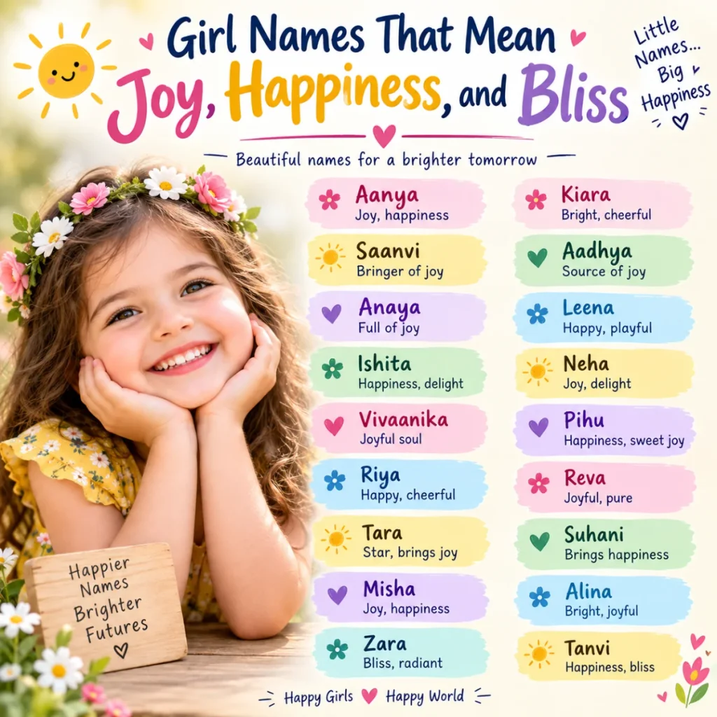 Girl Names That Mean Joy, Happiness, and Bliss