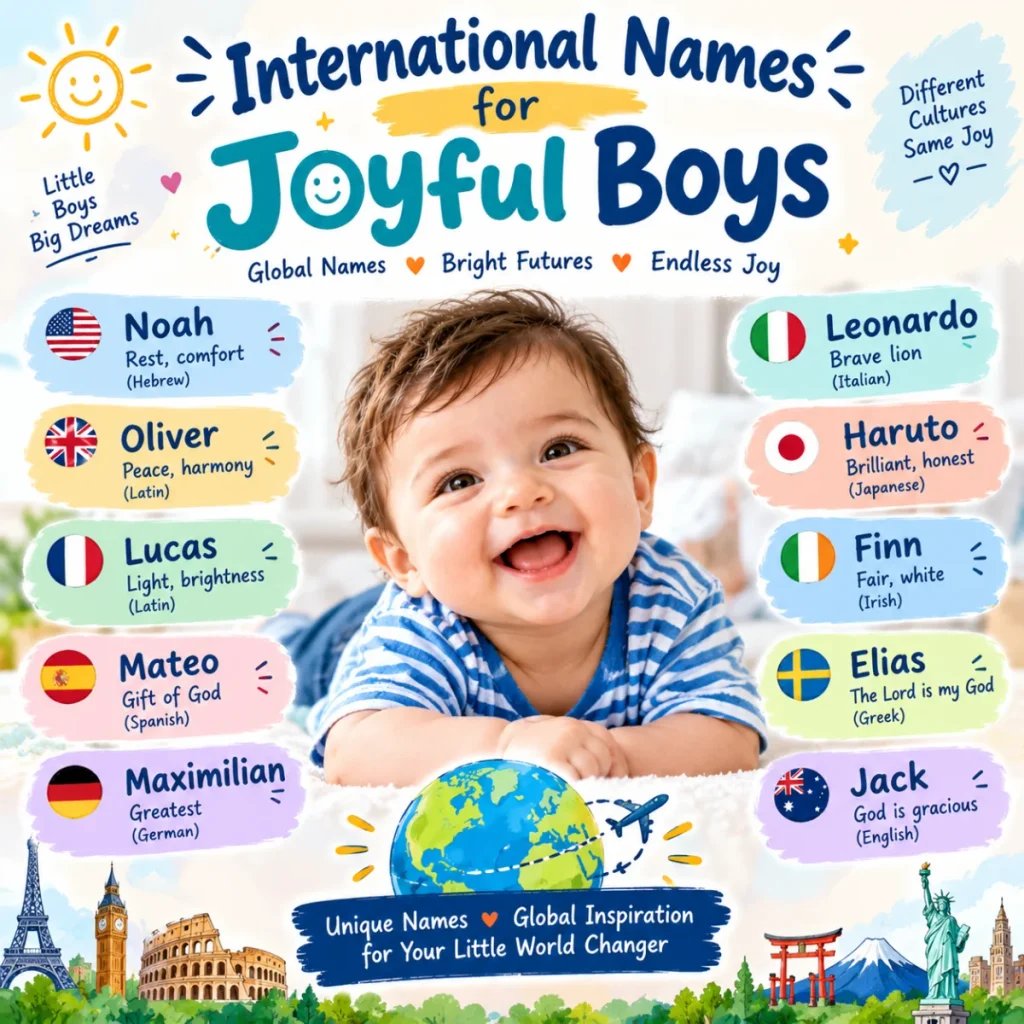 International Names for Joyful Boys