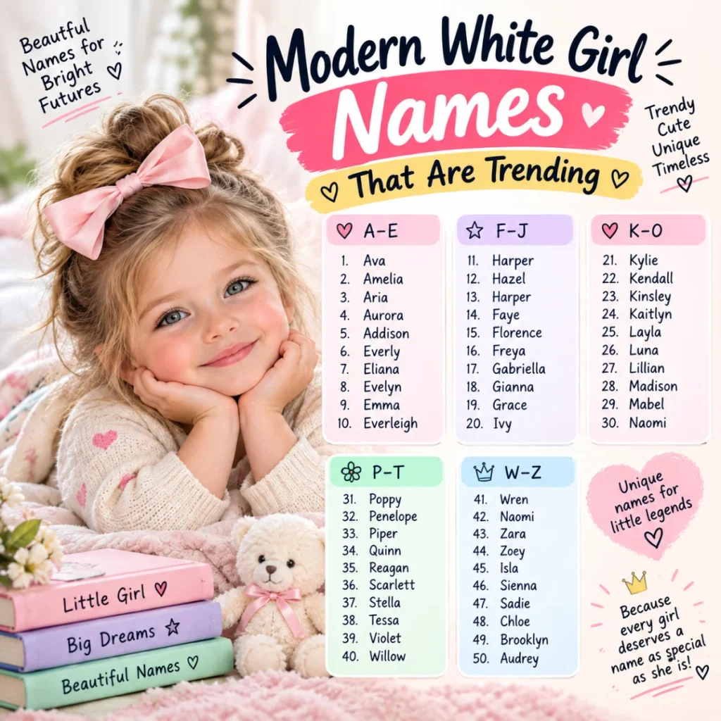 Modern White Girl Names That Are Trending
