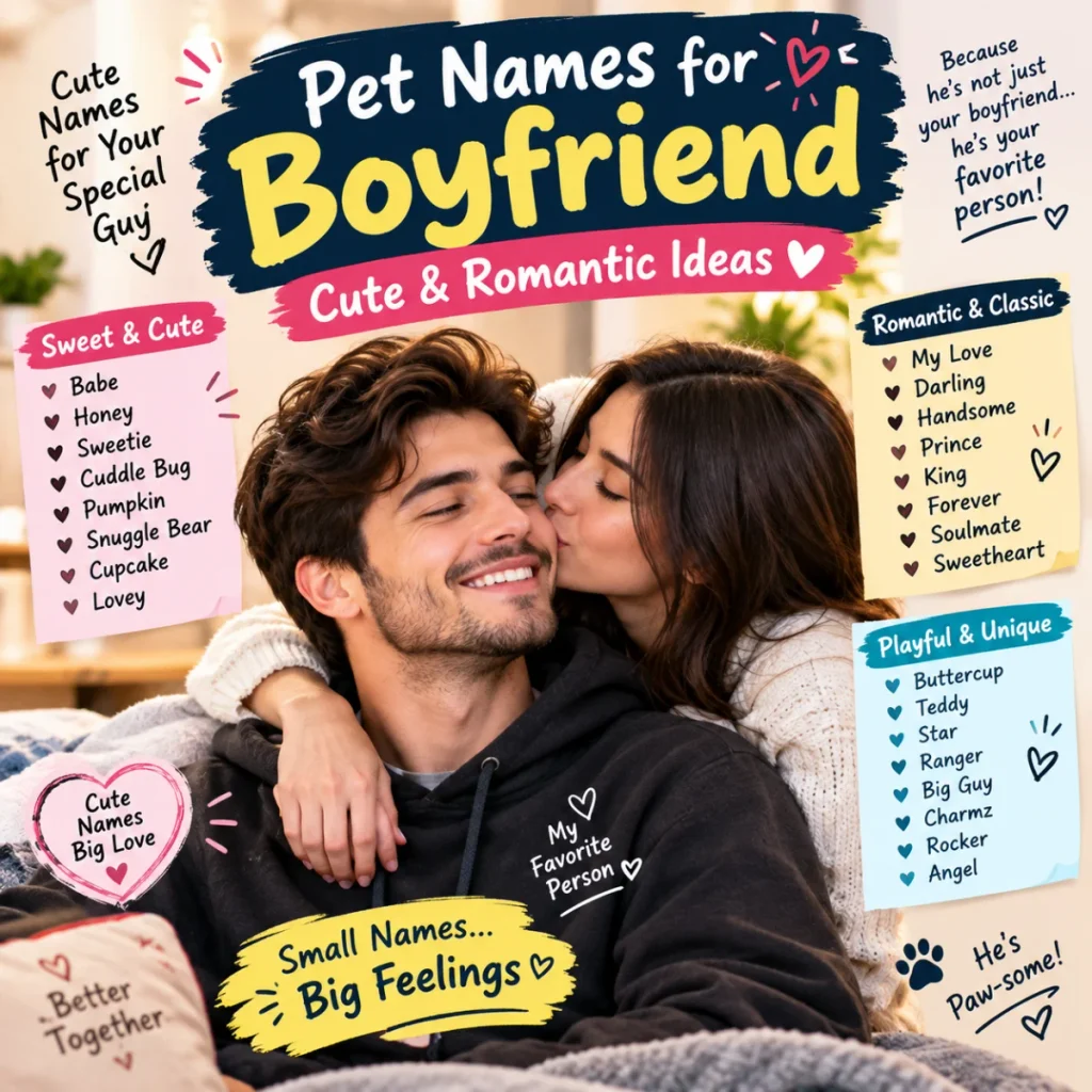Pet Names for Boyfriend Cute & Romantic Ideas