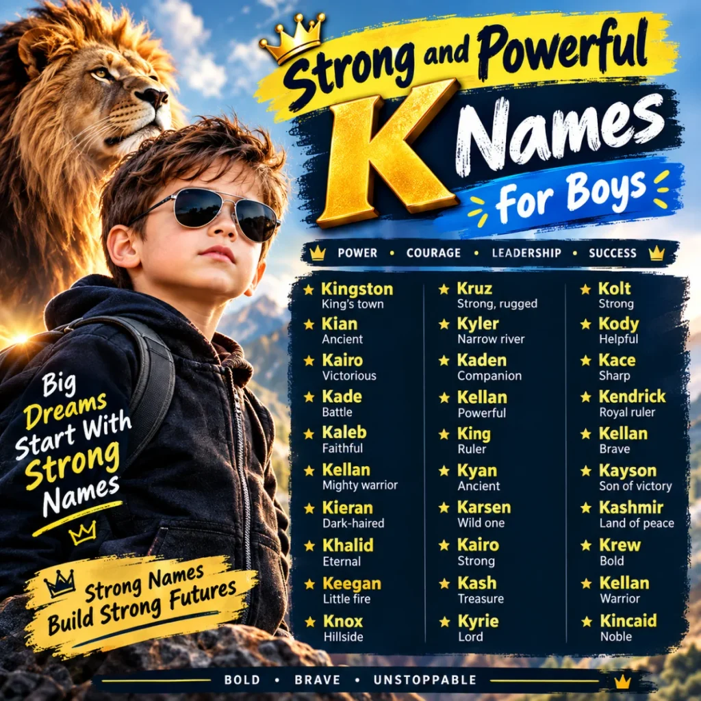 Strong and Powerful K Names for Boys