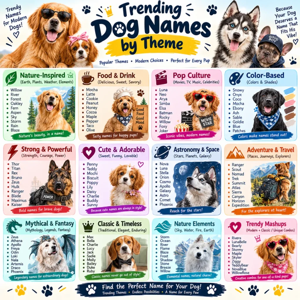 Trending Dog Names by Theme