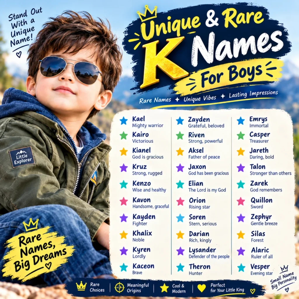 Unique and Rare K Names for Boys