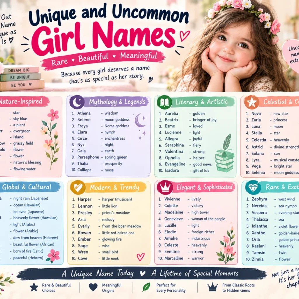 Unique and Uncommon Girl Names
