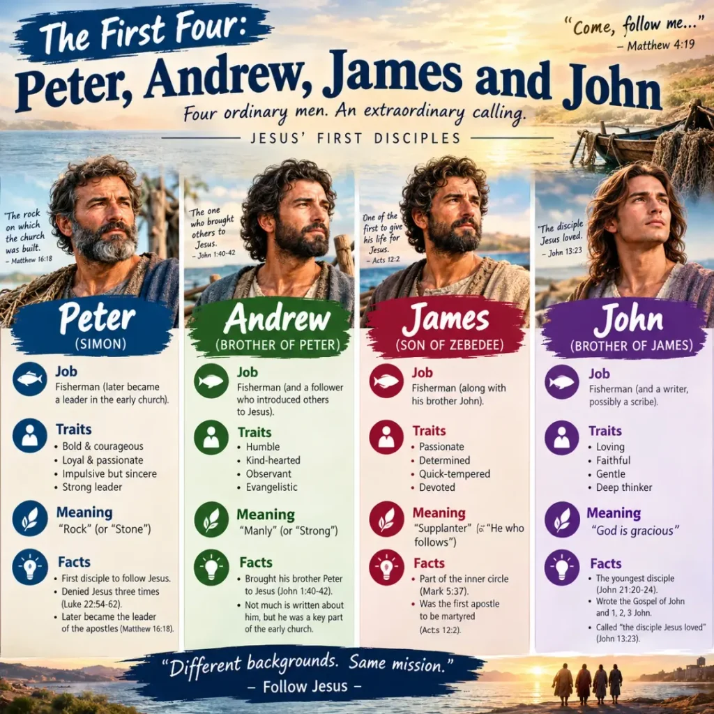 The First Four Peter, Andrew, James, and John