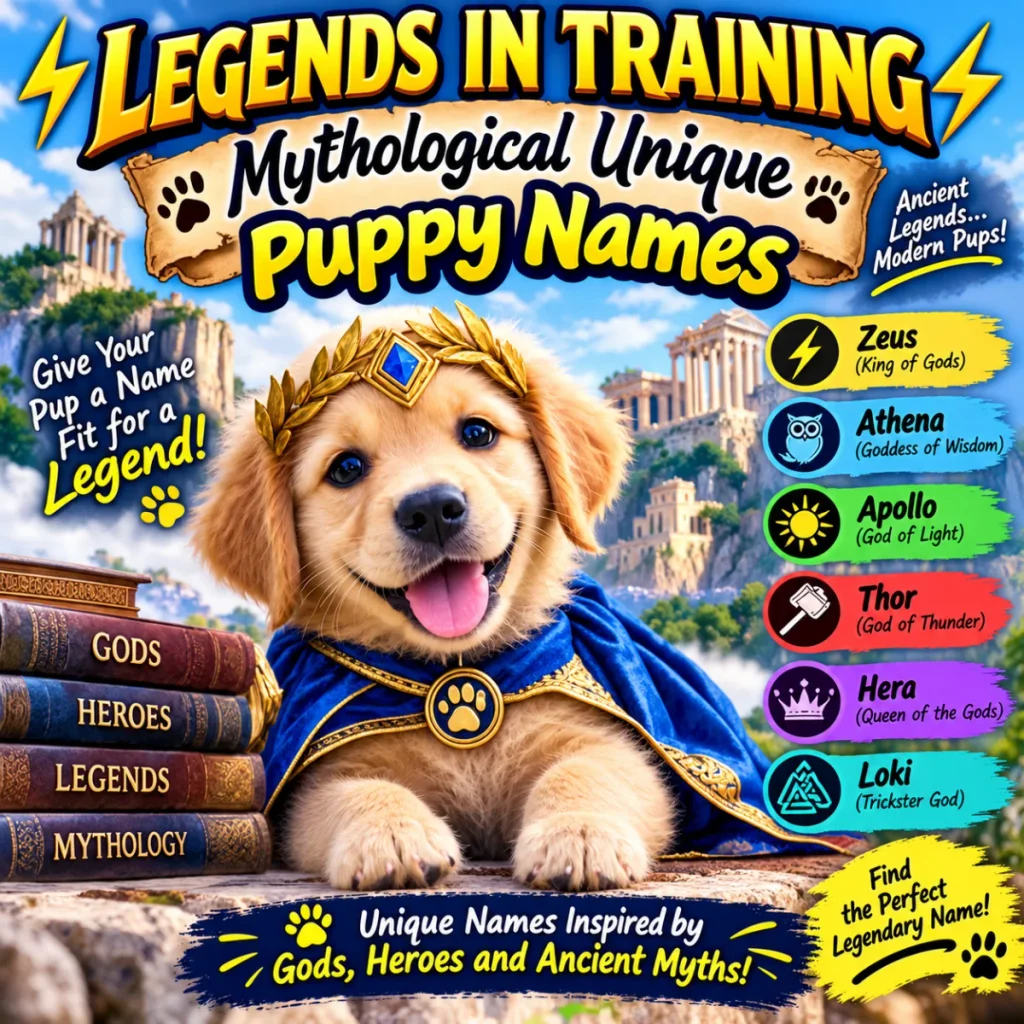 Legends in Training Mythological Unique Puppy Names