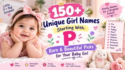 150+Unique Girl Names Starting With P Rare & Beautiful Picks for Your Baby Girl