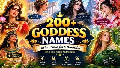 200+ Goddess Names Divine, Powerful & Beautiful Picks from World Mythologies