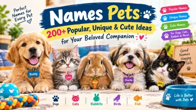 Names Pets 200+ Popular, Unique & Cute Ideas for Your Beloved Companion