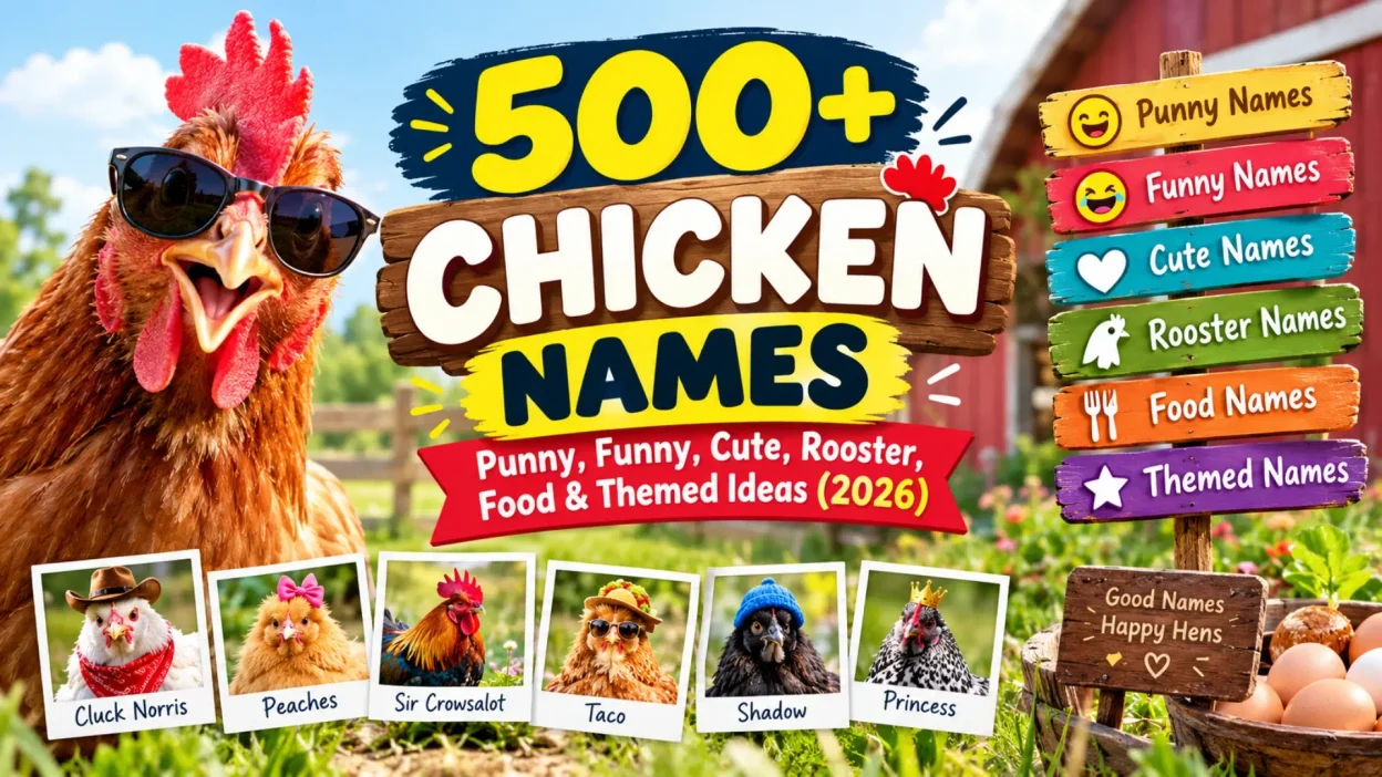 500 Chicken Names Punny, Funny, Cute, Rooster, Food & Themed Ideas (2026)