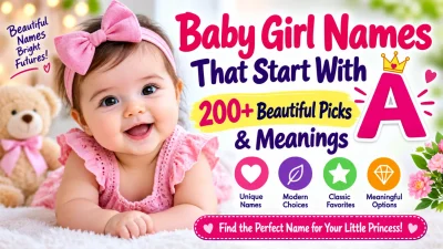 Baby Girl Names That Start With A 200 Beautiful Picks & Meanings