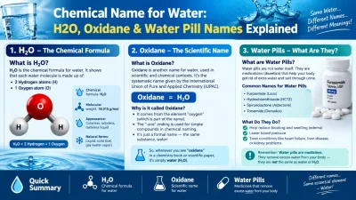 Chemical Name for Water H2O, Oxidane & Water Pill Names Explained
