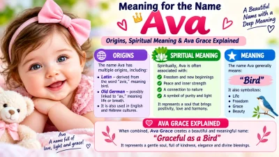 Meaning for the Name Ava Origins, Spiritual Meaning & Ava Grace Explained